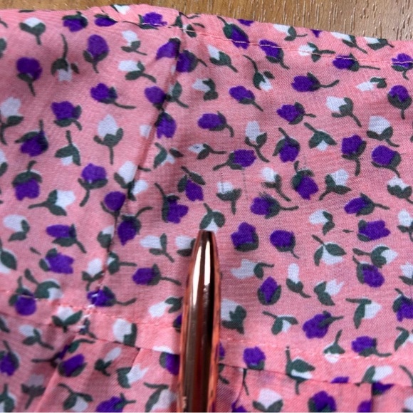 Blue Cherry Pink Pleated Skater Mini Skirt for Casual Wear - Picture 8 of 8